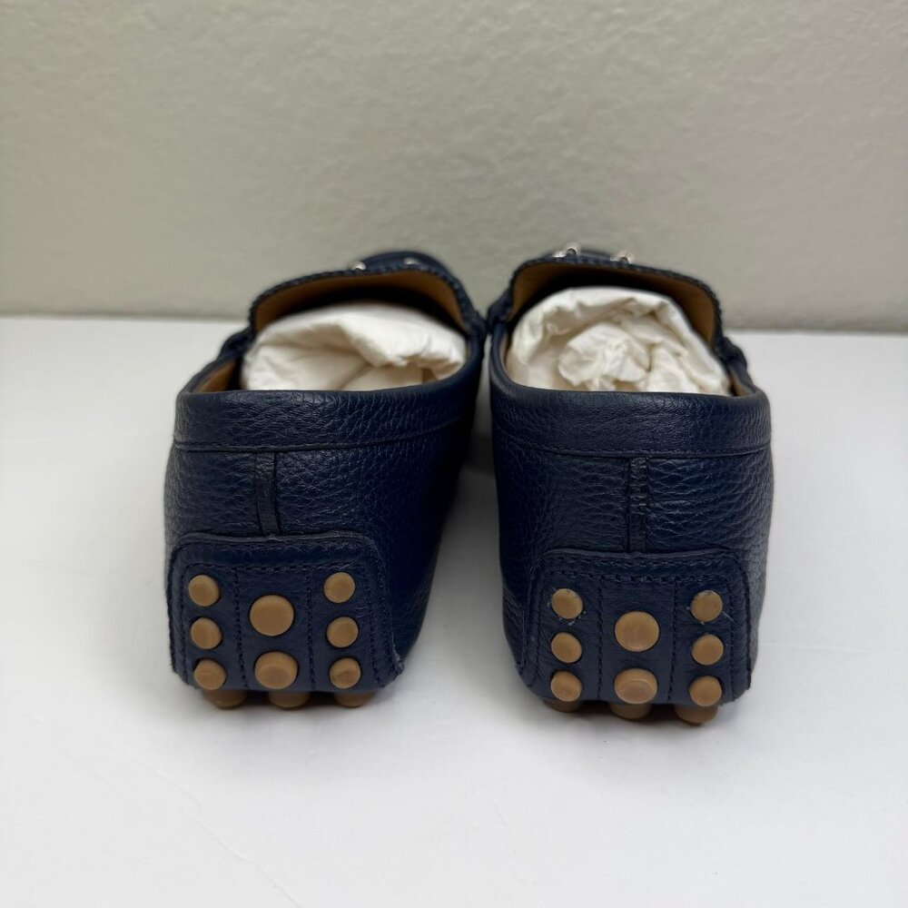 Mens Navy Blue Leather Gucci Web U.S. Size 9 - Picture 7 of 11